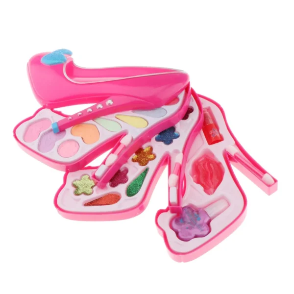 Miss Tiara Kids Makeup Set Washable 2 Layers Creative Portable Stylish Design Pretend Play Makeup Kit for Girls