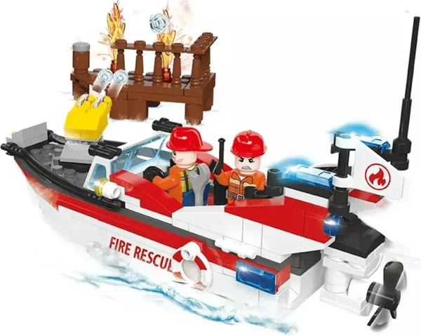 Building Blocks Jie Star Fireboat 200 Pieces - Image 3