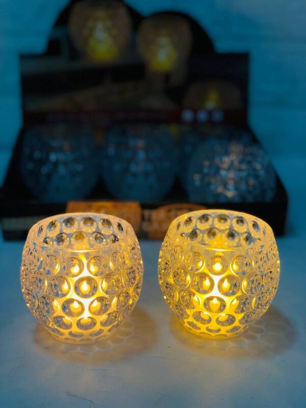 Decorative Light| Transparent Tea Light for Home, Office, Table Decor and Diwali Decoration Item|Lovely Design for Home Decoration