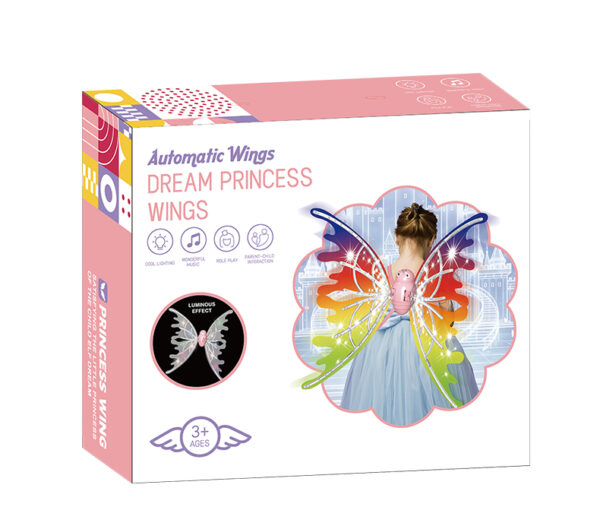 Girls Electrical Butterfly Wings With Lights Glowing Shiny Dress Up Moving Fairy Wings For Birthday Wedding Christmas Halloween