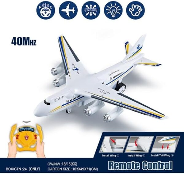 Generic RC Passenger Plane + Remote Control - Airplane Toy for Kids - Image 4