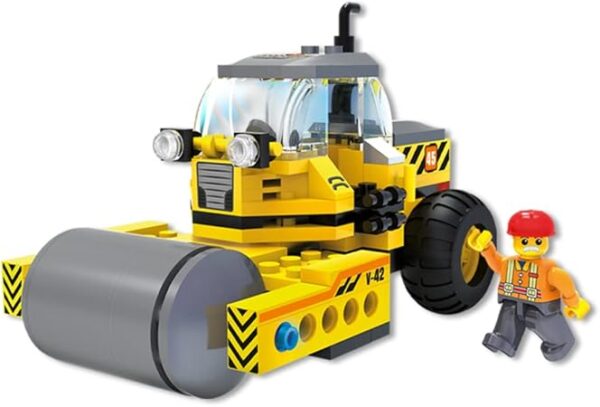 BLOCKI KB0 334 My City Construction Vehicle Steam Roller | Building Block Set for Kids Ages 6+ | Compatible with Lego