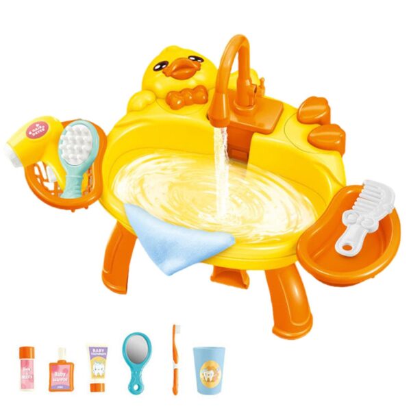 Play Sink  Role Play Bathroom Sink Set Gift for Kids Boys Girls Toddlers - Image 2