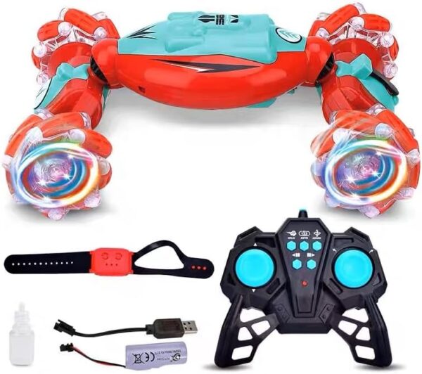 360 Degree Twisting Car Toy with Hand Gesture Control, Remote Control, Spray Release, and Bright Colors - Image 5