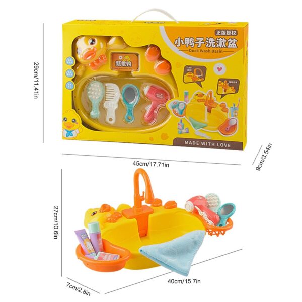 Play Sink  Role Play Bathroom Sink Set Gift for Kids Boys Girls Toddlers - Image 6