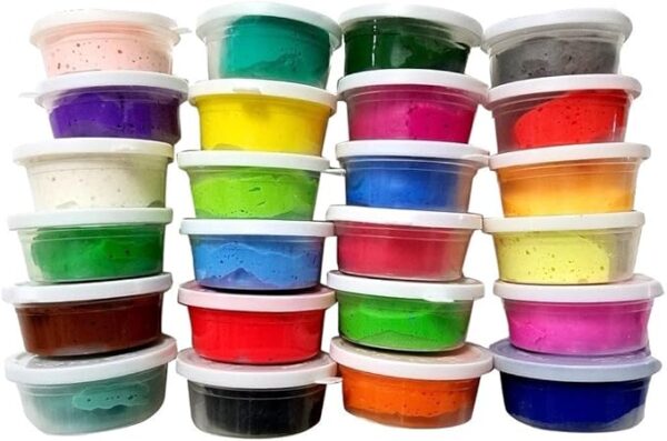 SLYTEK DIY Super-Light Modeling Air Dry Magic Clay Plasticine for Kids/Teens Children Playdough Dough - Non Toxic (24 Color Pcs)