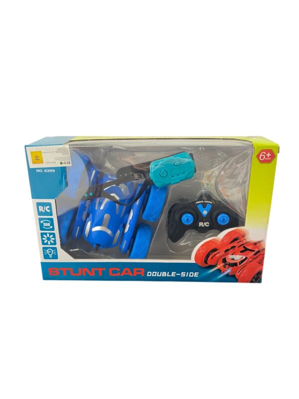 Remote Control Car for Boys Girls Double Sided 360° Rotating RC Stunt Car for Kids 2.4GHz RC Cars with Headlights Blue