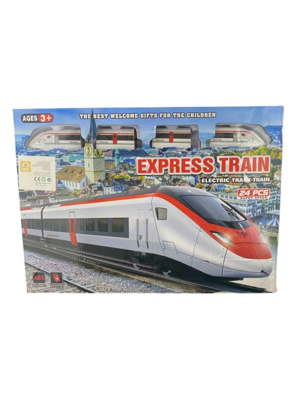 Model Railway Electric Track Train Set Slot Toy for Kids European High-speed Express Toy Train