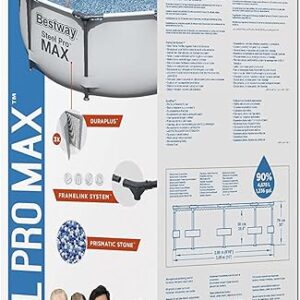 Bestway  Steel Pro MAX Above Ground Swimming Pool, 10ft x 30in, Gray, Frame Pool(Pool Only)